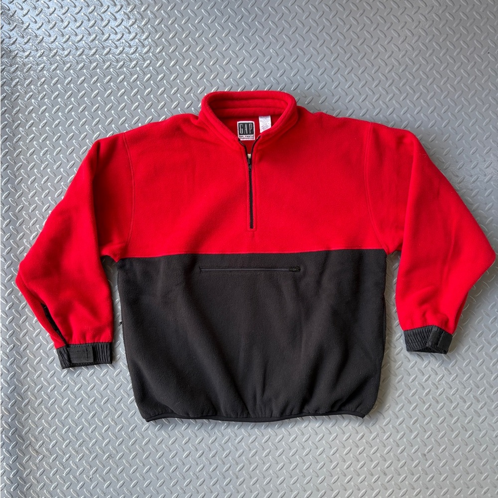 GAP Men's Zip-Up Sweater in Red and Black